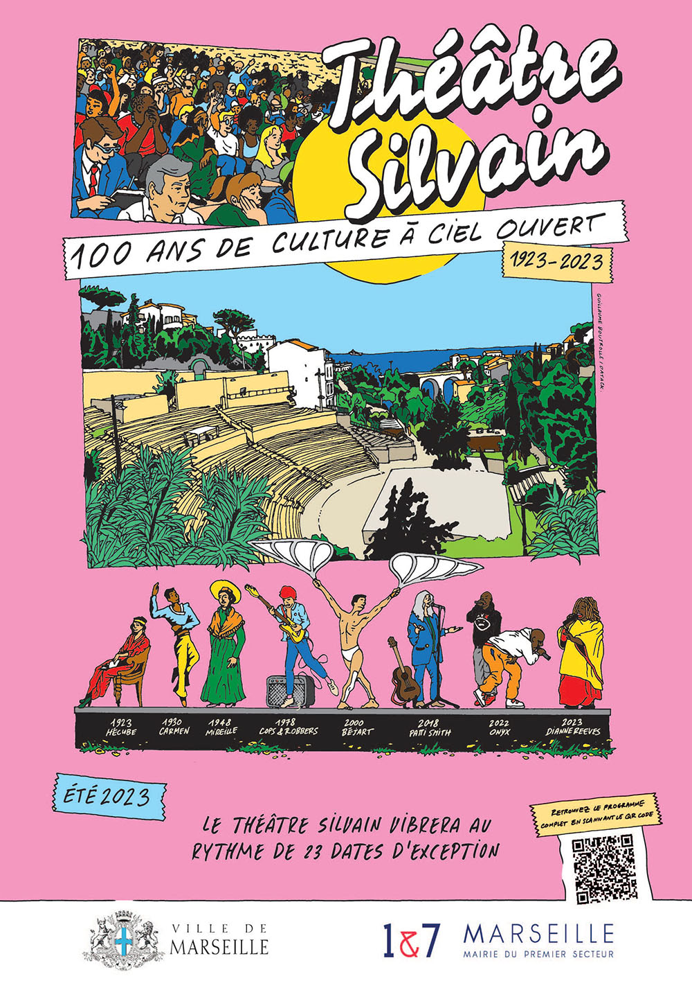 Affiche 100 ans du théâtre Silvain
