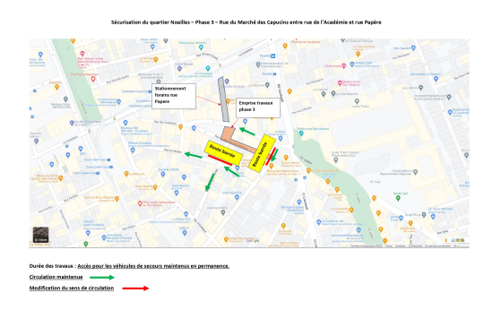 Plan phasage piétonisation Noailles