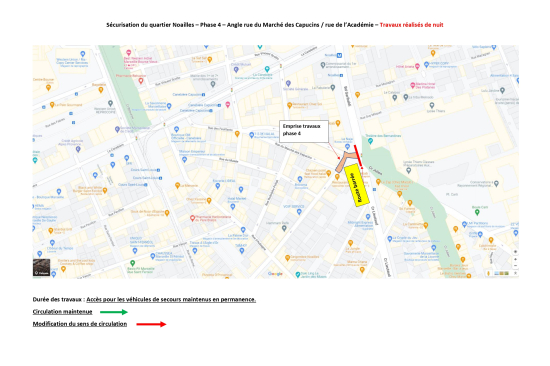 Plan phasage piétonisation Noailles