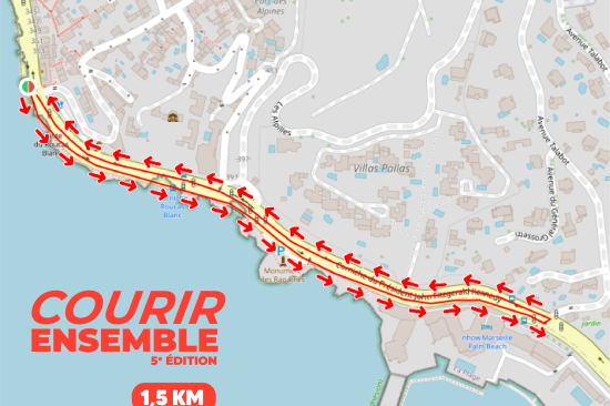 Plan course 1,5 km